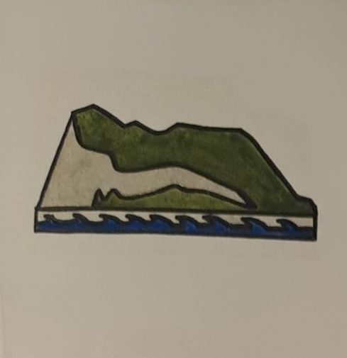 Hand-drawn pin sketch